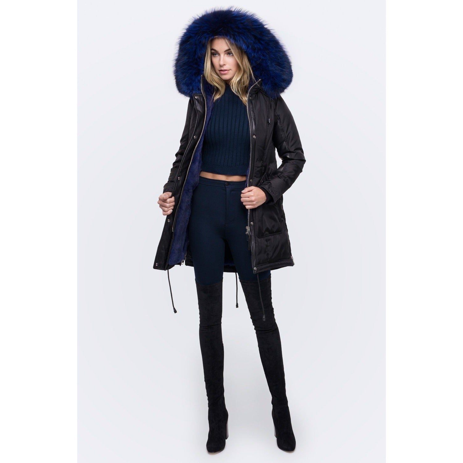 Women's Nicole Benisti Chelsea Coat - Black/Blue – Denim Kings